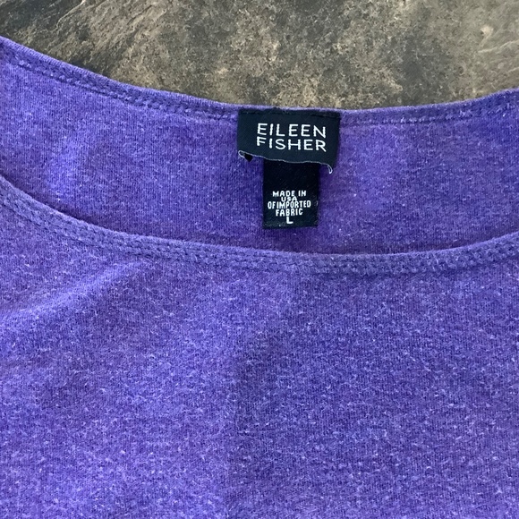 Eileen Fisher purple tee fits XL-1X - Picture 8 of 11